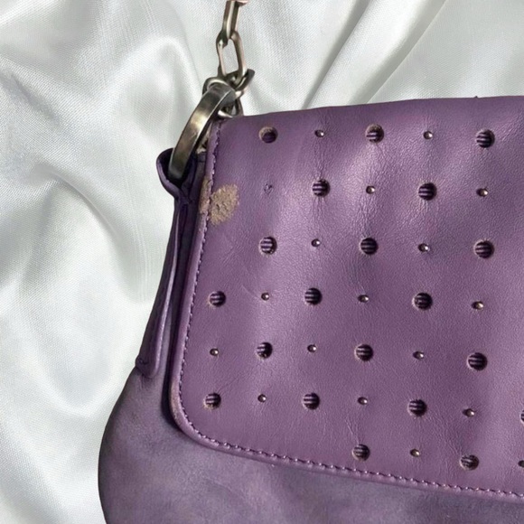 Y2k style studded leather shoulder bag - Picture 4 of 4